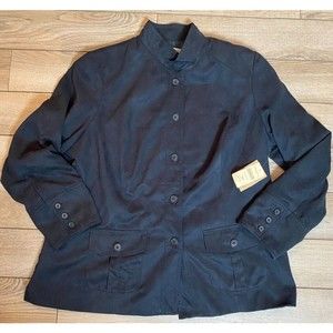 NWT~ Coldwater Creek Womens Dark Navy Blue Chamois Jacket~Size 18W~Org $79.50
